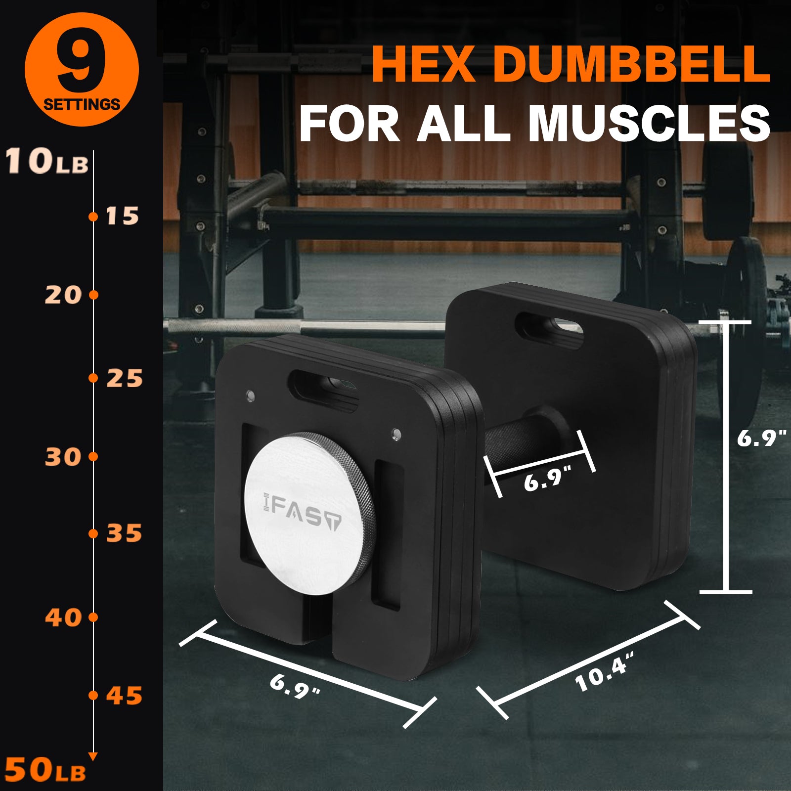 Adjustable Dumbbell 9 In 1 Free Weights For Multiweight Options Quick-Lock Adjustable Dumbbell Sets With Anti-Slip Steel Handle For Full-Body Home Gym Workouts